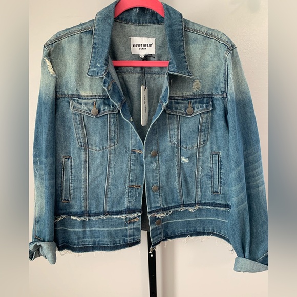 NWT Velvet Heart Denim Jacket - Picture 3 of 16